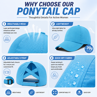 Casquette de sport imperméable à logo personnalisé, séchage rapide, respirante, protection UV, pour femmes, OEM