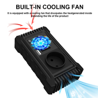Convertisseur Chargeur Mini DC vers AC 12V 220V, Prise EU, 150W, Onde Sinusoïdale Pure, Onduleur de Puissance pour Voiture Électrique