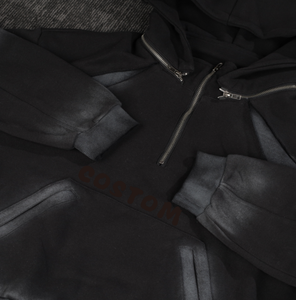 Sudaderas con Capucha y Cremallera, 100% Algodón, Felpa Gruesa, Estilo Desgastado, Venta al por Mayor, para Hombre, Talla Grande, Bordadas, Invierno, Vintage, Lavadas, 2026 - Product Image 5