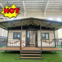 Contenedor Móvil Expandible de 20 pies, Impermeable y Transpirable, Listo para Enviar, con 2 o 3 Dormitorios, Cocina, Sala de Estar, Diseño Moderno y Panel Sándwich