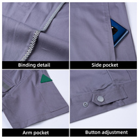 Vêtements de travail en coton respirant avec éléments réfléchissants pour hommes, combinaisons de travail à manches courtes pour l'été, vêtements de travail de construction