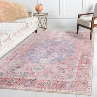 Tapis rose avec motifs tapis salon père noël tapis de sol chambre dessin animé luxe maison tapis et tapis