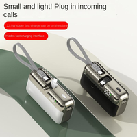 Batterie externe portable avec câble intégré, écran LED, charge rapide, grande capacité