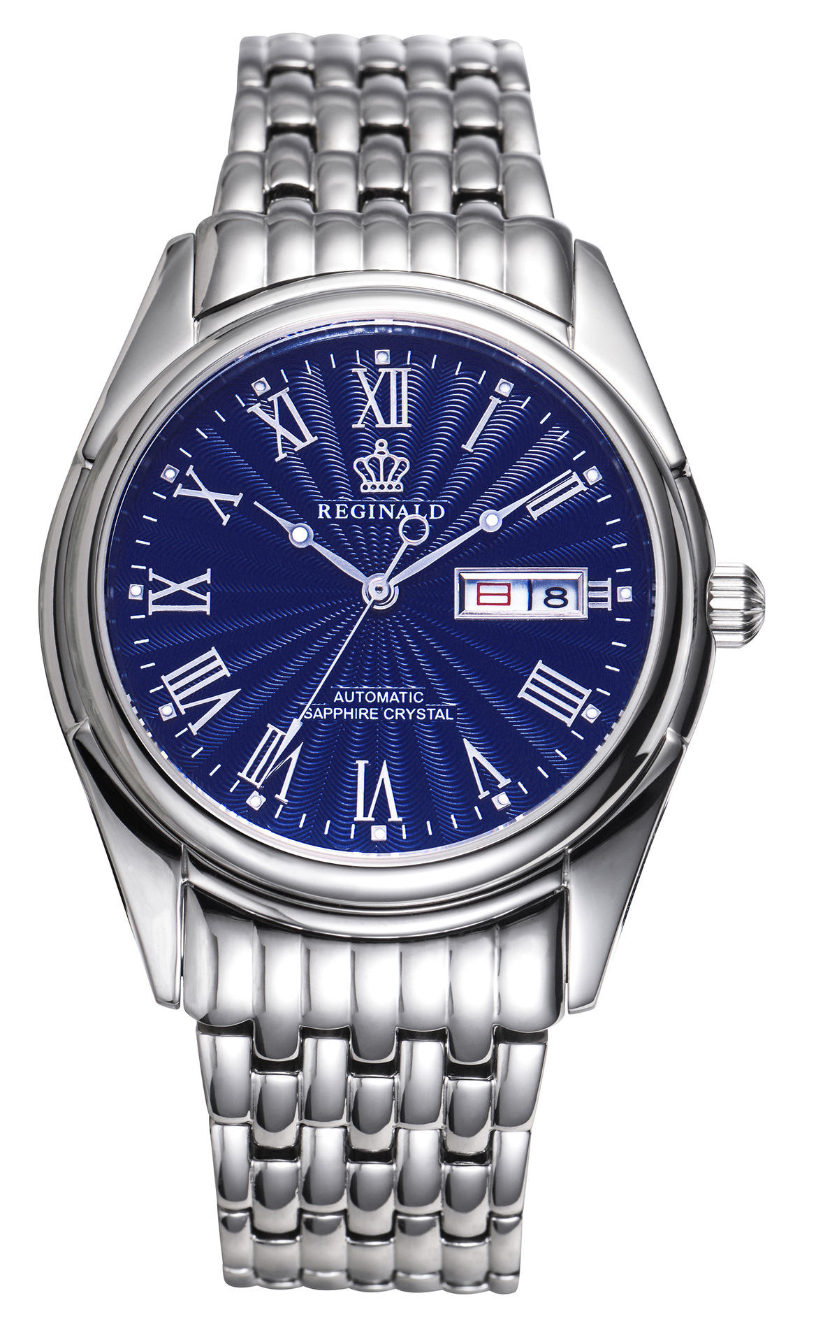 Silver blue roman numerals menswear