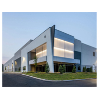 Bâtiment préfabriqué en structure métallique légère à ossature à pignon, entrepôt industriel en structure d'acier, immeuble de bureaux en structure d'acier
