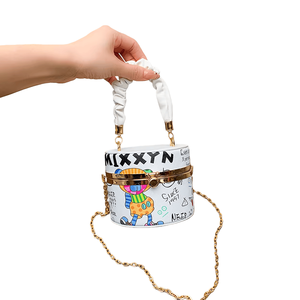 Bolso Bandolera Cruzado de Cadena Plegable, Mini, Moderno y Exquisito, con Diseño de Flores Personalizado y Cierre Abierto, Superventas - Product Image 1