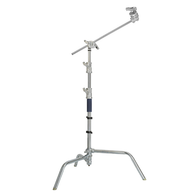 LCS-S50 Magic Leg C-stand Crossbar Photography Top Fill-light Telescoping Boom Stainless Steel 10kg+ Load Capacity