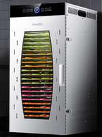Hete Aanbieding 8/12/16 Tray Touchscreen Voedseldroger Commerciële Tijdgestuurde Versie Fruitdroogmachine met Ozonfunctie