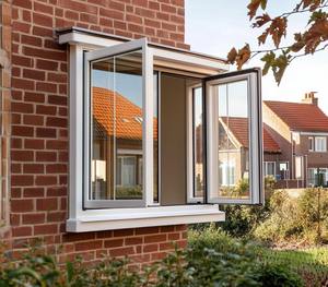 Fenêtre coulissante à double vitrage insonorisée en alliage d'aluminium avec moustiquaire, design imitation bois, pour cuisine et hôtel, horizontale - Product Image 3