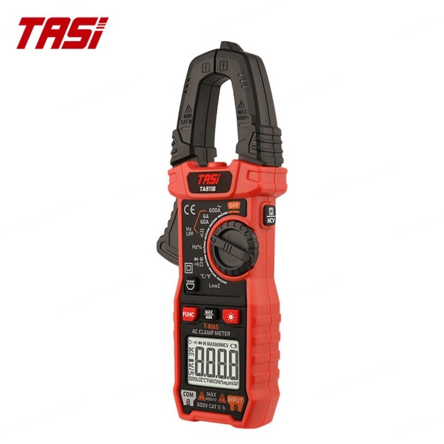 TASI TA811B Current Clamp Multimeter Pliers Ammeter High Precision Amperometric Resistance Capacitance 600V CAT II 600V