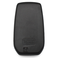 Coque de clé de voiture de remplacement premium à 2 boutons, noire, avec lame non taillée, pour télécommande de véhicule à entrée sans clé par proximité