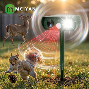 Répulsif à ultrasons solaire pour oiseaux, répulsif pour animaux pour éloigner les chiens et les oiseaux, répulsif antiparasitaire à ultrasons - Product Image 1