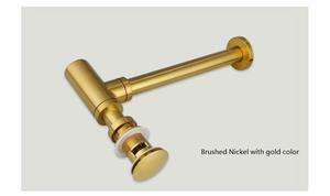 Drain d'évier Pop up en or brossé de haute qualité avec <span class=keywords><strong>bouchon</strong></span> de vidange d'évier de navire de <span class=keywords><strong>robinet</strong></span> de salle de bain à débordement - Product Image 4