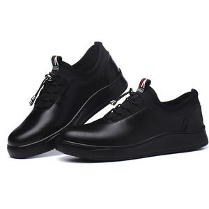 Professionale in pelle nera a prova di foratura intersuola impermeabile Punt uniforme di sicurezza in acciaio punta <span class=keywords><strong>scarpe</strong></span> da cuoco per la <span class=keywords><strong>ristorazione</strong></span> - Product Image 3