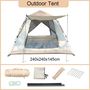 5-8 Person Summer Fiberglass Camping <strong>Tent</strong> Oxford Waterproof Quick Opening 1 Bedroom Glamping <strong>Tent</strong> for Family - Product Image 3