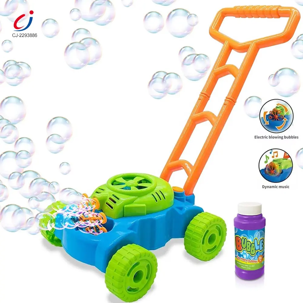Toy Toys Chengji Lawn Mower Bubble Machine Toy Kids Walker Summer Outdoor Playing Electric Music Blowing Bubble Lawn Mower Toddler Toys