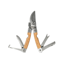 Cisailles de jardin VERTAK 5 en 1, outils de greffage et d'élagage d'arbres, manche en bois, ciseaux de jardin multifonctions en acier inoxydable