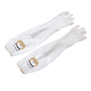 Women's Long Sleeve Household Gloves Thickened Fleece Lined Waterproof For Washing Vegetables Dishes Clothes Size M - Product Image 5