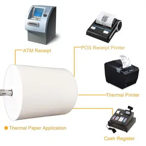 48 Gsm 400mm Pos Cash Register Printer Receipt Ticket Papel Paper Rolls Jumbo Thermal Roll