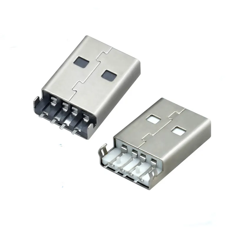 USB connector Sink plate SMD male socket USB type a male connector 180 degree data port