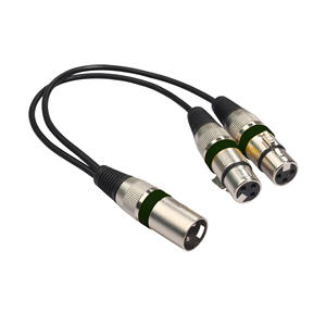 Nouveau câble d'extension répartiteur en Y XLR femelle 3 broches vers double prise mâle pour amplificateur, haut-parleur, casque, mixeur, résolution 1080p - Product Image 1