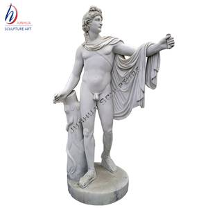 Estatua de Bacchus Masculino Desnudo de Mármol Blanco Griego de Tamaño Real con Copa - Product Image 5