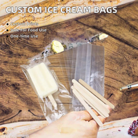 Emballage de glace à l'eau de crème glacée de qualité alimentaire personnalisé sac en plastique PP rétractable avec impression offset pour des conceptions personnalisées