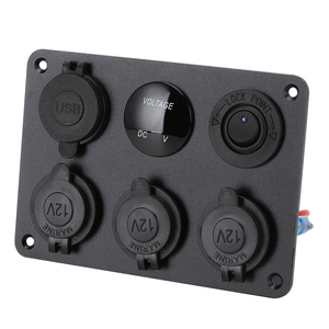 Tùy chỉnh DC 12 VOLT 24 Volt lõm chuyển đổi nút chuyển đổi 3.1A đôi USB Charger <span class=keywords><strong>6</strong></span> gang Rocker thuyền Marine bảng chuyển đổi cho RV - Product Image 2