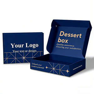 Boîte à dessert en carton ondulé avec logo personnalisé - <span class=keywords><strong>Pour</strong></span> l'emballage de pâtisserie, boîte à gâteau écologique en carton ondulé, boîtes en papier avec logo personnalisé - Product Image 3