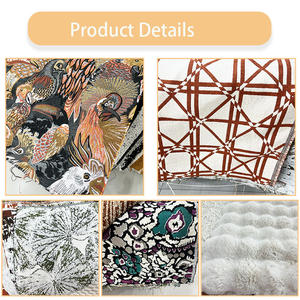 Tissu d'ameublement en velours velouté doré imprimé, résistant aux taches, 200-370 g/m², pour canapé - Product Image 2