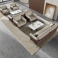 Ensemble de canapé et table basse de bureau moderne et minimaliste, adapté aux espaces de réception d'affaires et de loisirs
