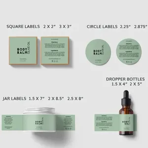 Chất lượng cao tùy chỉnh logo thương hiệu không thấm nước nhãn loạt sản phẩm Chai Nhựa Vinyl Nhãn dán cho mỹ phẩm - Product Image 3