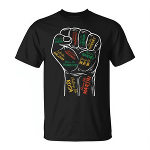 Camiseta Promocional con Diseño de Puño de Poder, Inspirada en la Historia Afroamericana - Product Image 2
