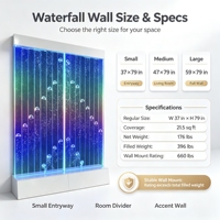 Panneau mural moderne autoportant en acrylique à bulles d'eau avec éclairage LED, design abstrait translucide