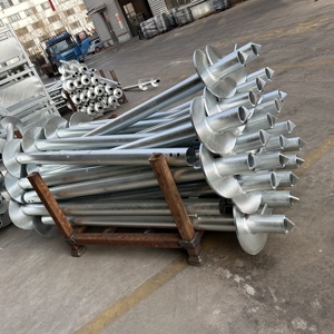 ระบบฐานราก<span class=keywords><strong>เหล็ก</strong></span>ชุบสังกะสีแบบจุ่มร้อน พร้อมเสาเข็มสกรูขนาด 2 7/8 นิ้ว สำหรับยึดคอนกรีต - Product Image 4