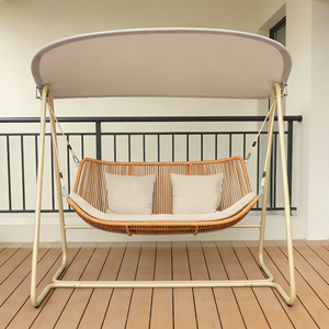 Fauteuil suspendu de patio <span class=keywords><strong>avec</strong></span> auvent, ensemble de mobilier de jardin pour café, balcon, <span class=keywords><strong>piscine</strong></span>, mobilier d'extérieur - Product Image 2