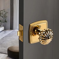 Poignée de porte et de fenêtre en laiton massif PVD style rétro américain, forme citrouille, quincaillerie de luxe pour salle de bain et décoration intérieure