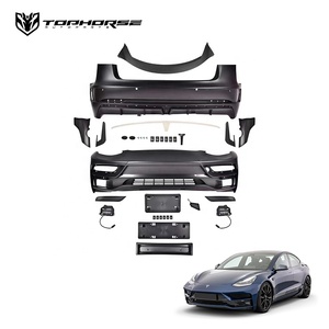 Kit de qualité supérieure pour <span class=keywords><strong>Tesla</strong></span> model <span class=keywords><strong>3</strong></span>, vêtement de voiture, diffuseur de pare-chocs, en PP - Product Image 1