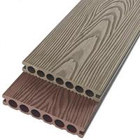Revêtement de terrasse composite co-extrudé WPC OEM, résistant à l'eau, à grain de bois creux, pose facile par clipsage, pour extérieur
