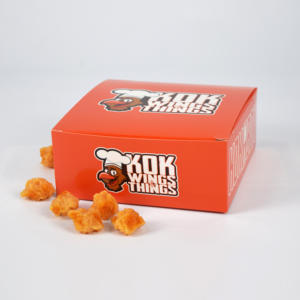 Contenedores de comida de papel de tablero de marfil apilables de 3 compartimentos comerciales Kraft marrón para catering y picnics para servir pizza - Product Image 1