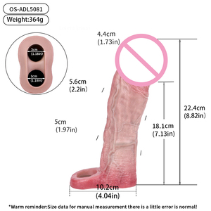 ORALSX 8,8 Polegadas Extensor De Pênis Galo Manga Longa Grande Extensor De Pênis Atraso Ejaculação Galo Alargamento Do Sexo Realçador para Homens - Product Image 2