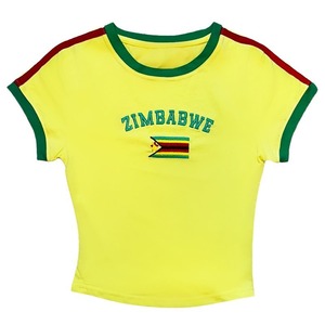 Retro Phone Graphic Crop Top For Women - Casual Short Sleeve Tee, Sweat-Wicking & Breathable