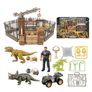 Ensemble <span class=keywords><strong>de</strong></span> jeu <span class=keywords><strong>de</strong></span> simulation <span class=keywords><strong>de</strong></span> <span class=keywords><strong>chasse</strong></span> avec clôture en plastique, figurine <span class=keywords><strong>de</strong></span> <span class=keywords><strong>dinosaure</strong></span>, jouet DIY - Product Image 2