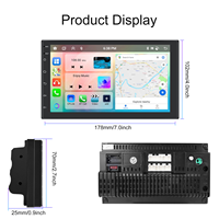 Radio Mobil Android Podofo 2 Din Layar Sentuh IPS 7'' 4+4Core 6+128GB Stereo Mobil Carplay Android Auto GPS WiFi FM RDS DSP BT USB