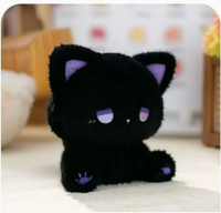 Niedliche, schläfrige Katzen-Plüschfigur, weiches Spielzeug aus Polyester mit PP-Baumwollfüllung, 11-30cm, sitzende Pose, für Greifautomaten, Emote Little Cat Friend