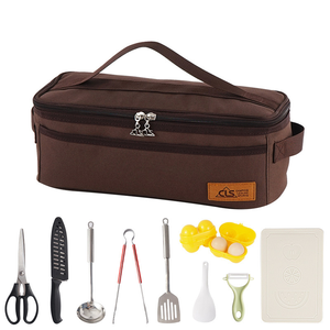 Ensemble d'ustensiles de <span class=keywords><strong>cuisine</strong></span> de <span class=keywords><strong>camping</strong></span> Kit d'ustensiles de <span class=keywords><strong>cuisine</strong></span> de <span class=keywords><strong>camping</strong></span> essentiels pour voiture Ensemble d'ustensiles de <span class=keywords><strong>cuisine</strong></span> de <span class=keywords><strong>camping</strong></span> en plein air Sac de pique-nique Outils Ensemble de fête de voyage - Product Image 5