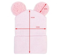 Gorro con orejas de oso de dibujos animados para bebé, gorrito de algodón elástico suave para recién nacido, gorros de Hospital para niño y niña
