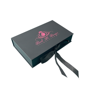 Tóc Bó Bao Bì Hộp Đen Con Người Dệt Tóc Món Quà Lưu Trữ Hộp Giấy Với Băng Đóng Cửa Cho Phụ Kiện Tóc Giả - Product Image 2