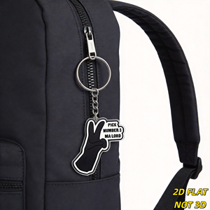 Porte-clés en acrylique Ma Lord, motif geste de main noir audacieux avec bulle de parole, <span class=keywords><strong>breloque</strong></span> streetwear branchée pour clés, Numéro 3 - Product Image 3