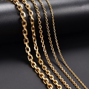 Cadena de Eslabones de Acero Inoxidable Chapada en Oro de 1.6mm/2.4mm/3mm/4mm/5mm de Ancho, Collar con Colgante de Alta Calidad, Regalo al por Mayor - Product Image 1